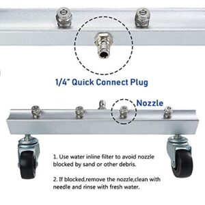 Twinkle Star 13" Pressure Washer Undercarriage Cleaner, Under Car Water Broom with Straight Extension Wand and 45 Degree Curved Wand, 4000 PSI