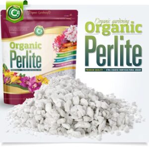 organic perlite – made in usa for indoor/outdoor plants & organic gardens – horticultural soil amendment additive conditioner grow media for succulents • orchids and more! (8 liters premium grade)