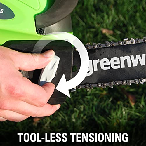 Greenworks 40V 12" Chainsaw, 2.0Ah Battery and Charger Included