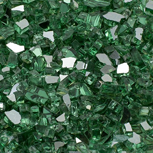 Margo Garden Products DFG25-R07M Dragon Reflective Fire Glass, Green