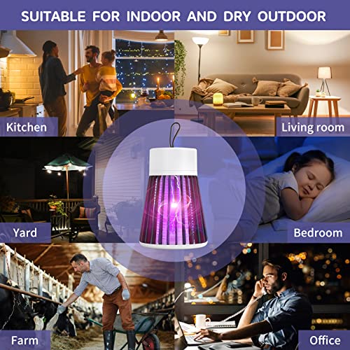 Bug Zapper Electric UV Insect Catcher Killer for Flies,Fly Trap Lamp Mosquitoes,Gnats & Other Small to Large Flying Pests for Home, Kitchen,Garden,Patio,Camping & More with Plug