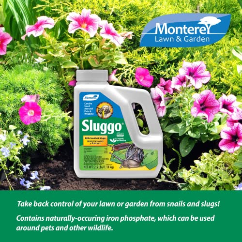 Monterey - Sluggo - Wildlife and Pet Friendly Snail & Slug Killer, OMRI Listed for Organic Gardening - 2.5-Pounds