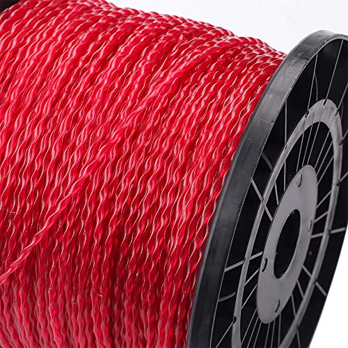 Dalom 2.7 mm/.105" Round Trimmer Line Round Twist 3lbs 690-Feet Red Color Includes Cutting Tool Weed String Trimmer Edger Line