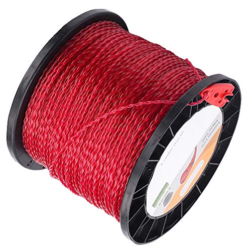 Dalom 2.7 mm/.105" Round Trimmer Line Round Twist 3lbs 690-Feet Red Color Includes Cutting Tool Weed String Trimmer Edger Line