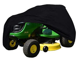 szblnsm riding lawn mower cover, waterproof tractor cover fits decks up to 54″, heavy duty 420d polyester oxford, covers against water, uv, dust, dirt, wind for outdoor lawn mower storage