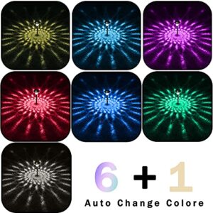 ROOKROME Solar Pathway Lights Outdoor,Bright Waterproof Glass Auto Color Changing LED Garden Light for Yard, Walkway, Patio, Path, Driveway, Lawn Landscape Decoration(4 Pack)