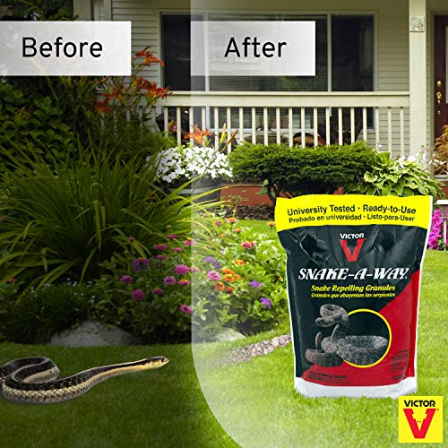 Victor VP364B Snake-A-Way Outdoor Snake Repelling Granules 4LB Snake Away Repellent - Repels Againts Poisonous and Non-Poisonous Snakes