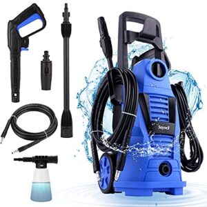 pressure washer ,suyncll high power washer 2.5gpm electric pressure washer power washers machine with adjustable nozzle soap bottle for homes, cars, driveways, patios and garden (blue)