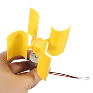 DC 0.1V-5.5V 100-6000RPM Micro Vertical Wind Turbines, Small Motor Blades Generator for DIY (1pc)