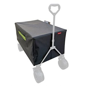 Mamiko Folding Waterproof Wagon Cart Cover, Garden Wagon Covers, 54" L x 22" W x 20" H,Waterproof, Water, Dust and Heat Insulation, Reflective Strip Cover(Cover only, Accessories not Included)