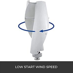 SZYARA Low Noise Wind Turbine Generator, 12V 24V 48V 12000W Wind Turbine Generator with Mppt Controller for Home Garden Use,220v