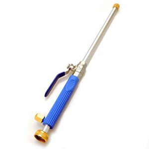 high pressure power washer spray nozzle, 18in garden hose wand for car window pet washing and plant watering, blue