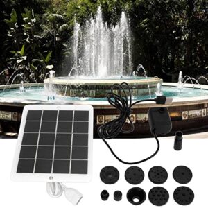 Solar Water Pump Floating Fountain,3W 5V Solar Fountain Pump,Powered Water Floating Sprinkler,6 Nozzlesfor Bird Bath, Fish Tank, Pond or Garden Decoration, Solar Water Pump Floating Fountain,3W 5