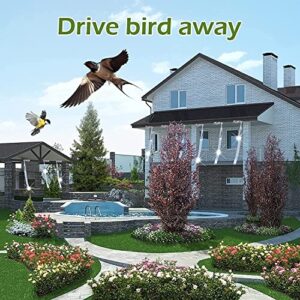 2 * 300 Foot Bird Scare Tape, Bird Ribbon Bird Reflective Flash Tape Woodpecker Deterrent Bird Scare Ribbon Repellent Keep Birds Away Outdoor