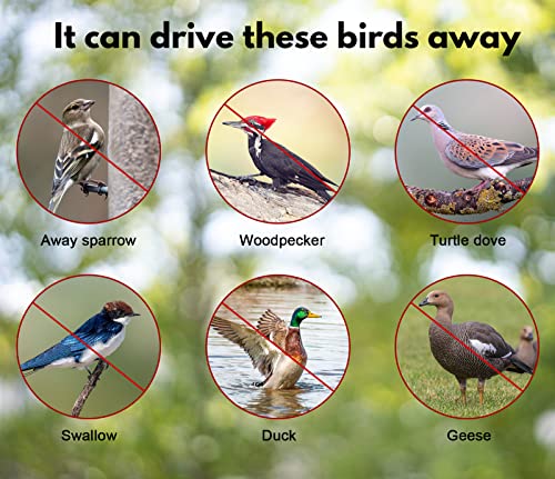 2 * 300 Foot Bird Scare Tape, Bird Ribbon Bird Reflective Flash Tape Woodpecker Deterrent Bird Scare Ribbon Repellent Keep Birds Away Outdoor