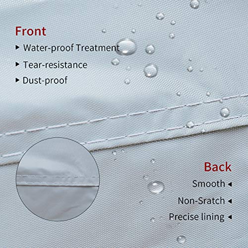 SEAZEN Waterproof Heavy Duty Lawn Mower Cover, UV and Dust Protection Lawn Tractor Cover, Universal Fit Garden Tractor Cover with Drawstring & Storage Bag