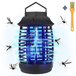 michael doss bug zapper indoor & outdoor, mosquito electric,indoor plug in,effective killer trap lamp,fly for home,garden,backyard, black1, (m1)