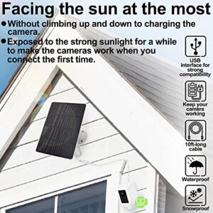 RSZBUMY Solar Panel for Wireless Security Camera, Compatible with Ring, Blink, Arlo, Nest ect, Compatible with Ring Stick Up Cam Battery, Spotlight Cam Battery(1 Pack, 4.5 W)