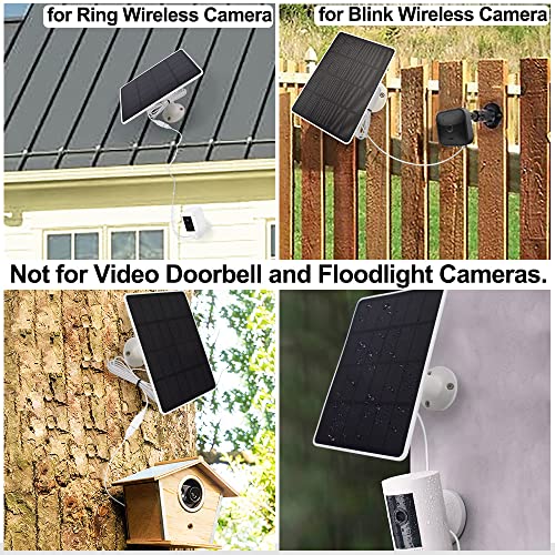 RSZBUMY Solar Panel for Wireless Security Camera, Compatible with Ring, Blink, Arlo, Nest ect, Compatible with Ring Stick Up Cam Battery, Spotlight Cam Battery(1 Pack, 4.5 W)