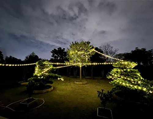 RUICHEN Fairy Lights Plug in, Waterproof 8 Modes 72 Ft 200 LED PVC Coating Silver Wire Twinkle String Lights for Bedroom Patio Garden Fence Christmas Wedding Party (Warm White)