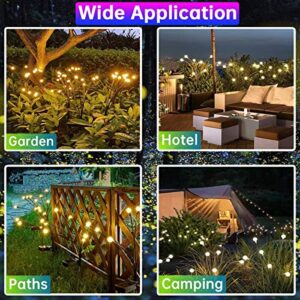 KoveYzao 2 Pack 10LED Solar Garden Light, Upgraded Ultra-Bright Solar Firefly Light, Swaying by Wind, Outdoor Waterproof, 8 Lighting Modes, Landscape Lamp for Garden, Patio, Camping, Paths, Yard