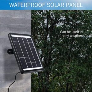 Solar Panel Compatible with Wyze Cam Outdoor, Silicone Solar Panel Powered for Surveillance Camera Outdoor Wireless, with 6V 3.5W Charging Compatible with Your WYZE Wireless Camera Outdoor (Black)