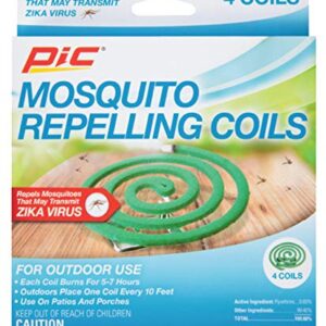 PIC Mosquito Repelling Coils, 4 Count Box, 6 Pack - Mosquito Repellent for Outdoor Spaces (24 Coils Total)