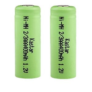 kastar 2 pcs ni-mh 2/3aaa battery 1.2v 400mah (flat top) for solar light, solar flowers, remote control, garden light, photo devices and electronic projects, game, flashlight, toy, mp3/mp4 player
