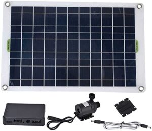 solar water pump kit, 50w 12v panel water pump, 800l/h fountain water pump solar pond pump, low noise dc solar fountain, suitable for household, car and boat, garden fountain