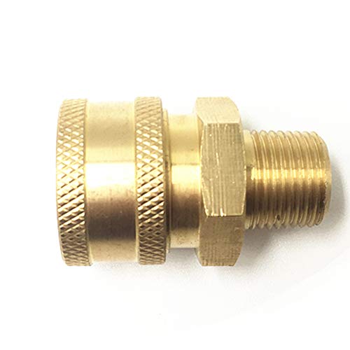 XIE Brass Pressure Washer Quick Connect air Hose fittingsquick Connect 12mm, to 1/4inch M-NPTMale Socke, 4000PSI/275Bar for Household, Garden, and Vehicle Cleaning.