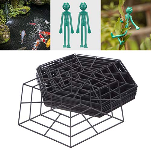 Katai 20 Pack Plastic Pond Guard Net Protector. Floating Heron Deterrent Complete with 2 Garden Plant Ties