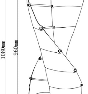 AECEVAN Vertical Spiral Wind Power Turbine Generator, 8000W Helix Magnetic Levitation Axis Wind Turbine 12V/24V/48V Wind Generator Power for Outdoor Garden Boat Hybrids Streetlight (48V)
