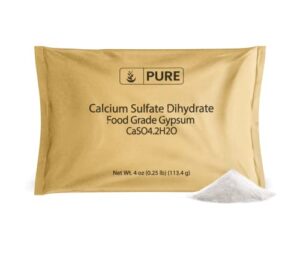 pure original ingredients calcium sulfate (4 oz) baking, water treatment & gardening