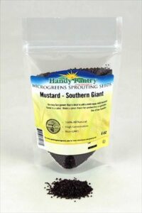 southern giant mustard seeds – 4 oz. resealable bag – use for indoor gardening, growing microgreens & more | micro greens salad garden seeds