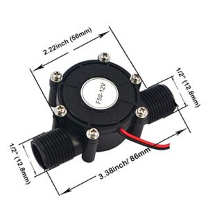 Beduan Micro Water Turbine Generator Hydroelectric Power G1/2" Male Thread 12V Micro Hydro Generator Changeing Tool