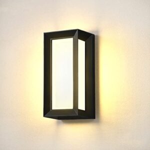 outdoor wall light,exterior wall sconce lantern fixture with led, outside waterproof lights for house porch garage ntryway doorway garden anti-rust outdoor light fixture wall mount lights (warm)