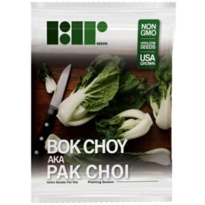 1000 Pak Choi Seeds for Planting - 3+ Grams - White Stem - Heirloom Non-GMO Vegetable Seeds for Planting - AKA Bok Choy, Pok Choi, Chinese Cabbage