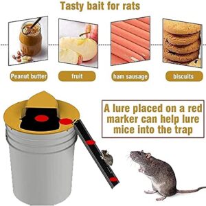 Mouse Trap - Bucket Mouse Traps,Automatic Reset Flip and Slide Bucket Lid Mouse Trap |Humane or Lethal|Reusable|Auto Reset | Indoor Outdoor|5 Gallon Bucket Compatible|3 Pack
