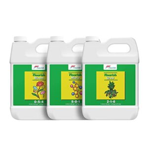 bloom grow micro liquid nutrients – flourish hydroponic garden plant fertilizer series for plants, vegetables and soil (pack of 3-1 liter each) -upgraded version