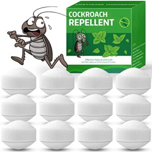 12 pcs roach repellent – best roach repellent for home indoor, natural cockroach repellent peppermint oil to repels rodent – keep away from car, kitchen, garage