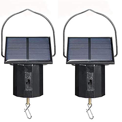 SWYWY Solar Hanging Display Motor Rotating Small Motor Solar Energy Wind Spinner Motor Multi-Purposes Rotatable Hook 2Pcs