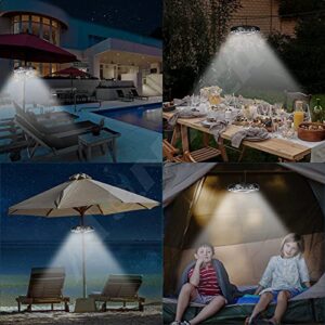 Simple Deluxe Patio Umbrella 3 Brightness Modes Cordless 28 LED Clip Clamp Pole Lighting at 200 lumens Camping Tent Yard Garden Lawn Cantilever Pool