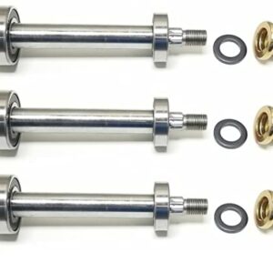 LAWN & GARDEN AMC 3 Spindle Shaft Repair Kits Compatible with Craftsman Poulan Husqvarna 137646 532137646 137645 532137645 Includes Shafts, Bearings, Pulley Locknuts, Spacers