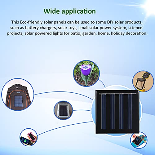 10Pcs 2V 30mAh 0.06W 39x39mm Micro Mini Power Small Solar Cell Panel Module for DIY Solar Light Charger Toy Flashlight Power Bank (10)