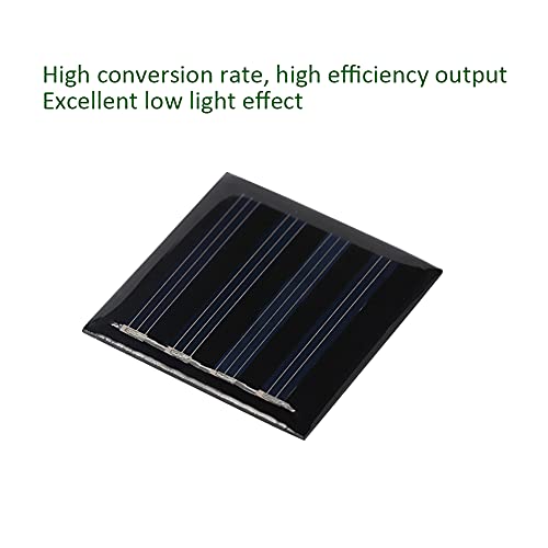 10Pcs 2V 30mAh 0.06W 39x39mm Micro Mini Power Small Solar Cell Panel Module for DIY Solar Light Charger Toy Flashlight Power Bank (10)