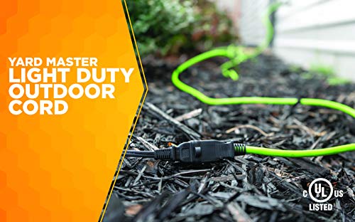 Worx 12 Amp 3-in-1 Corded Electric Leaf Blower/Mulcher/Vacuum & Outdoor Garden 120-Foot Extension Cord, Lime Green