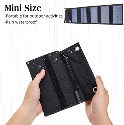 Solar Panels Portable Foldable Solar Panel Kit, Solar Panel 15W 5V Portable Solar Charger Foldable Monocrystalline Solar Cell for Power Station Phones Camping Garden Hiking Mobile Power