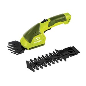 Sun Joe HJ605CC Cordless 2-in-1 Grass Shear + Hedge Trimmer w/Extension Pole, Green