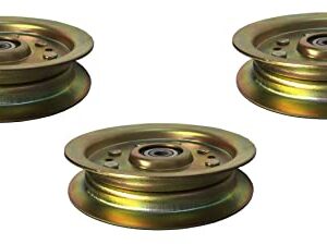 LAWN & GARDEN AMC 3 Heavy Duty Flat Idler Pulleys Compatible with MTD Cub Cadet 753-08171 753-08068A 756-04129 956-04129 756-04129B 956-04129B 756-04129C 956-04129C