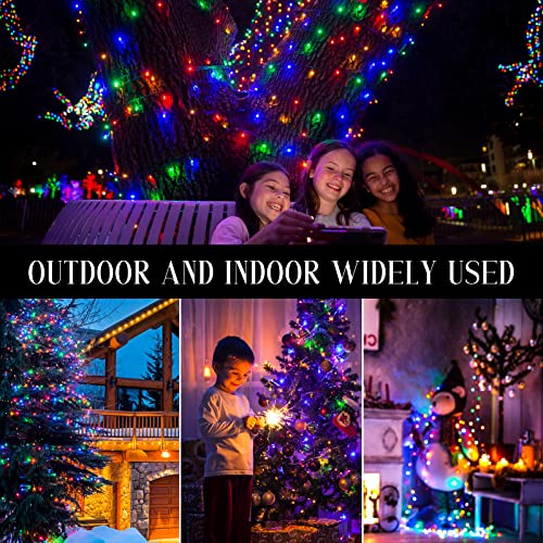 Quntis Christmas Tree Lights Multicolor, 328FT 1000 LED Diamond Cluster Christmas Lights 8 Modes Waterproof Outdoor String Lights with Timer & Memory for Yard Holiday Party Garden Patio Wedding Decor